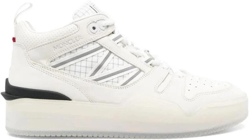 Moncler Crème en Zwarte Sneaker met Geselecteerde Stoffen Voeringen Beige Dames
