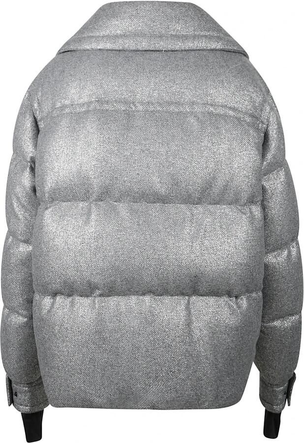 Moncler Sandane Metallic Wolmix Korte Donsjas
