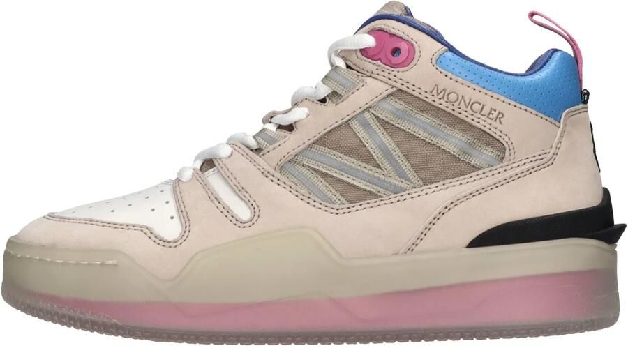 Moncler Multikleur Leren Sneakers met Logo Patch Meerkleurig Dames