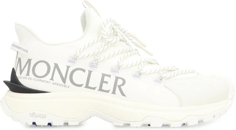Moncler Low-Top Sneakers Ivory Sneakers With Prominent Logo in wit - Foto 3