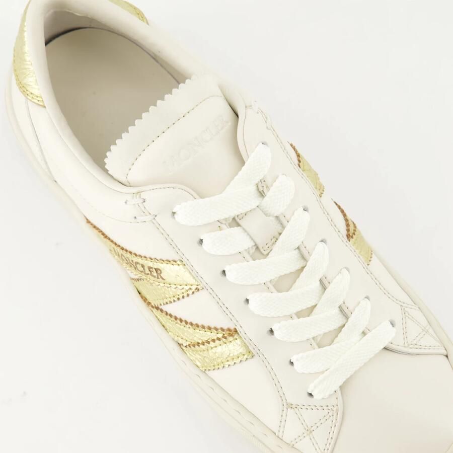 Moncler Witte & Gouden Leren Mand Stijl - Foto 2