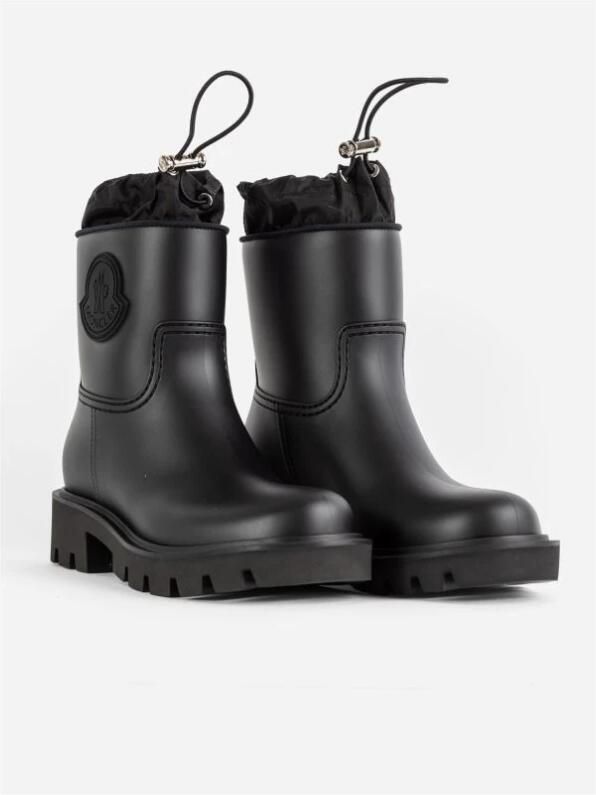 Moncler Zwarte Waterdichte Mid-Calf Regenlaarzen