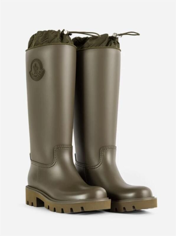 Moncler Zwarte waterdichte regenlaarzen met trekkoord - Foto 2
