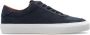 Moncler Blauwe Leren Sneakers Vetersluiting Blue Heren - Thumbnail 1