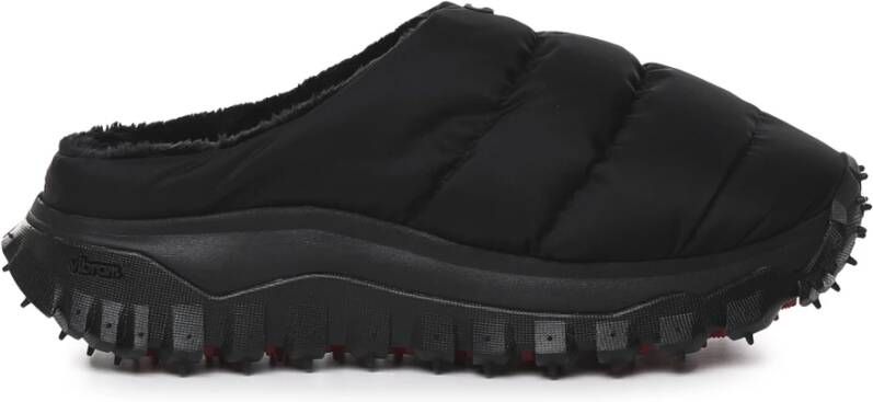 Moncler Gewatteerde Trailgrip Aprs Platform Slides Zwart Heren