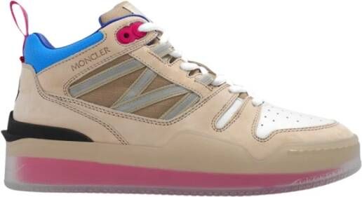 Moncler Multikleur Leren Sneakers met Logo Patch Meerkleurig Dames