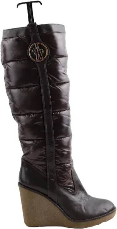 Moncler Pre-owned Fabric boots Brown Dames