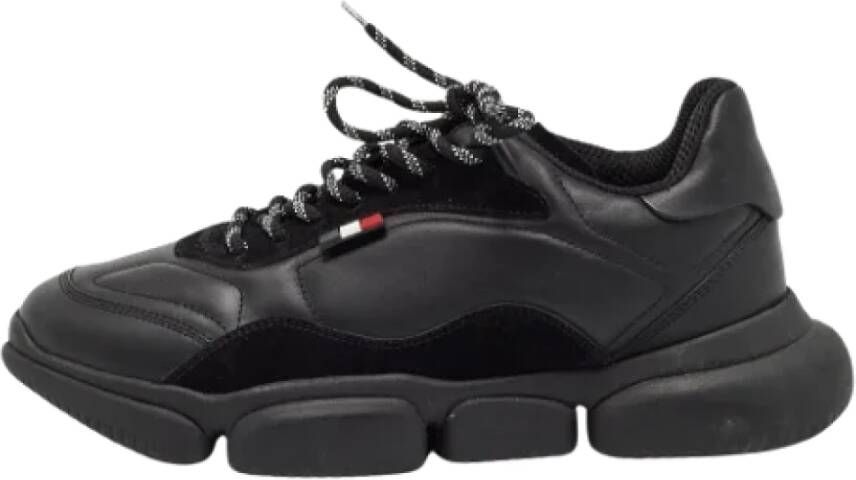 Moncler Pre-owned Leather sneakers Black Dames