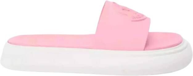 Moncler Roze Logo Slippers
