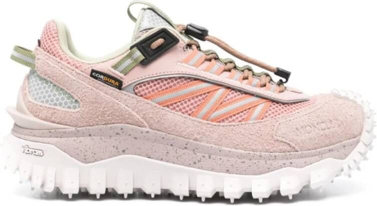 Moncler Roze Waterdichte Sneakers met Reflecterende Details Pink Dames