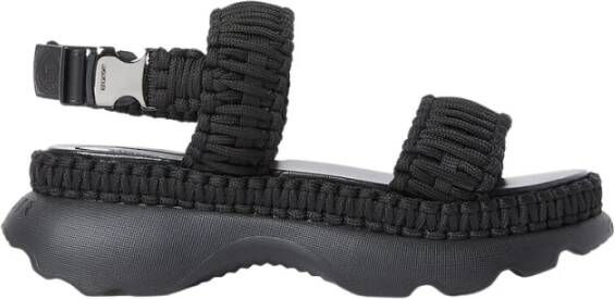 Moncler Geweven Comfort Sandalen Zwart Dames