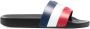 Moncler Zwarte Zwembad Slippers met Tricolor Band Black Heren - Thumbnail 2