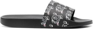 Moncler Sliders Zwart Heren