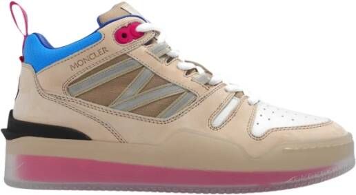 Moncler Multikleur Leren Sneakers met Logo Patch Meerkleurig Dames