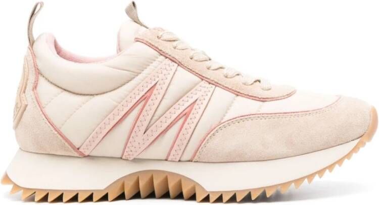 Moncler Sneakers met leren afwerking Pink Dames