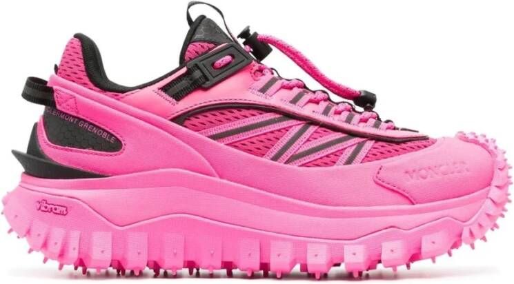 Moncler Fuchsia Trailgrip Sneakers voor modebewuste vrouwen Pink Dames