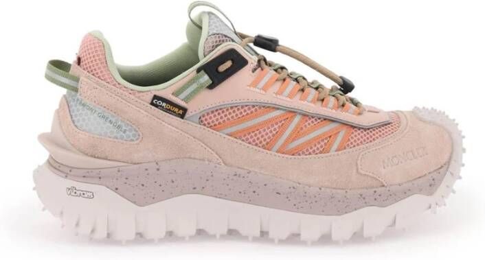 Moncler Roze Waterdichte Sneakers met Reflecterende Details Pink Dames