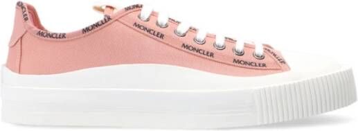 Moncler Roze Stoffen Sneakers Street Style