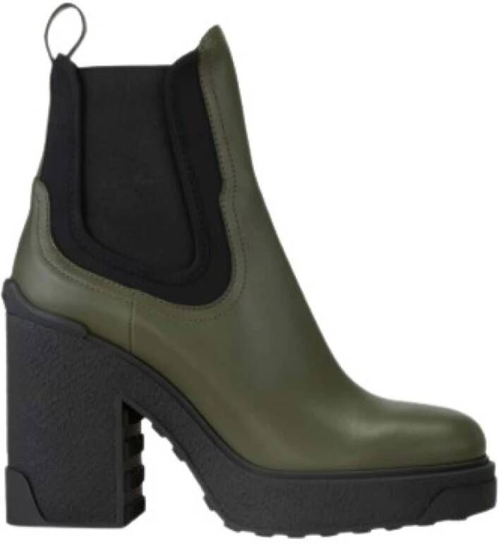 Moncler Stijlvolle Isla Chelsea-Boots Groen Dames