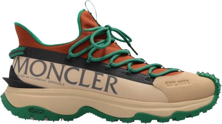 Moncler Bruine Rubberen Trail Grip Lite 2 Sneakers Brown Heren