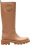 Moncler Bruine Hoge Regenlaarzen Waterdicht Minimalistisch Brown - Thumbnail 1