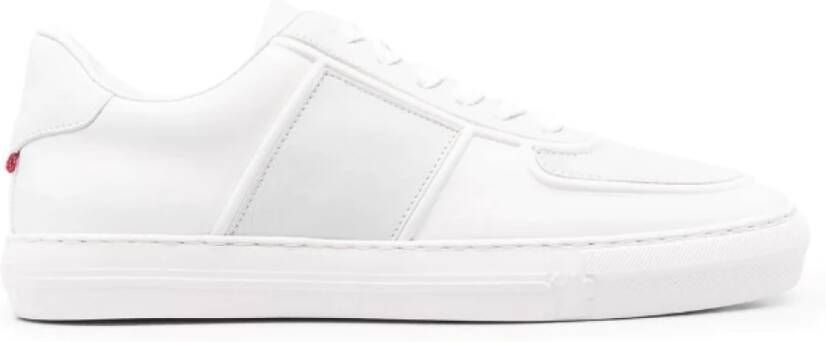 Moncler Witte lage sneakers met reliëf detail Wit Heren