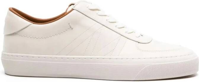 Moncler Witte Leren Lage Sneakers White Heren