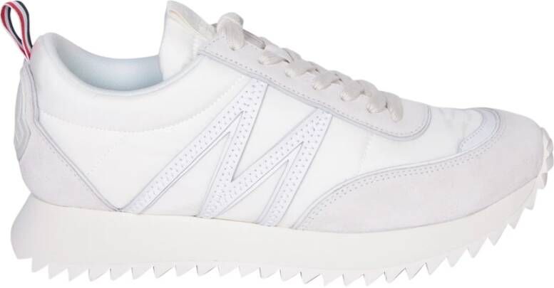 Moncler Witte Leren Sneakers met Robuuste Zool White Heren