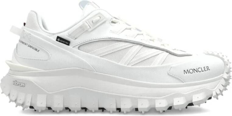 Moncler Witte Nylon Rubberen Zool Sneakers