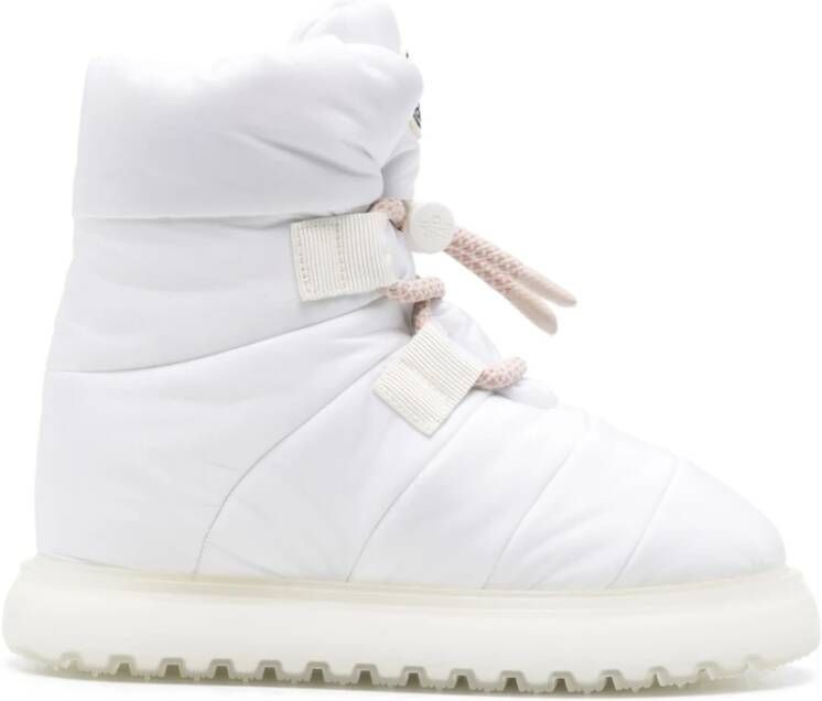 Moncler Witte Pull-On Enkellaarzen voor Vrouwen