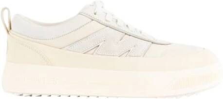 Moncler Witte Sneakers met Beige Zool