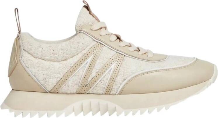 Moncler Witte Stadstrainer Bouclé Leer White Heren