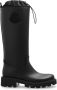 Moncler Zwarte kniehoge laarzen met reliëflogo Black Dames - Thumbnail 34
