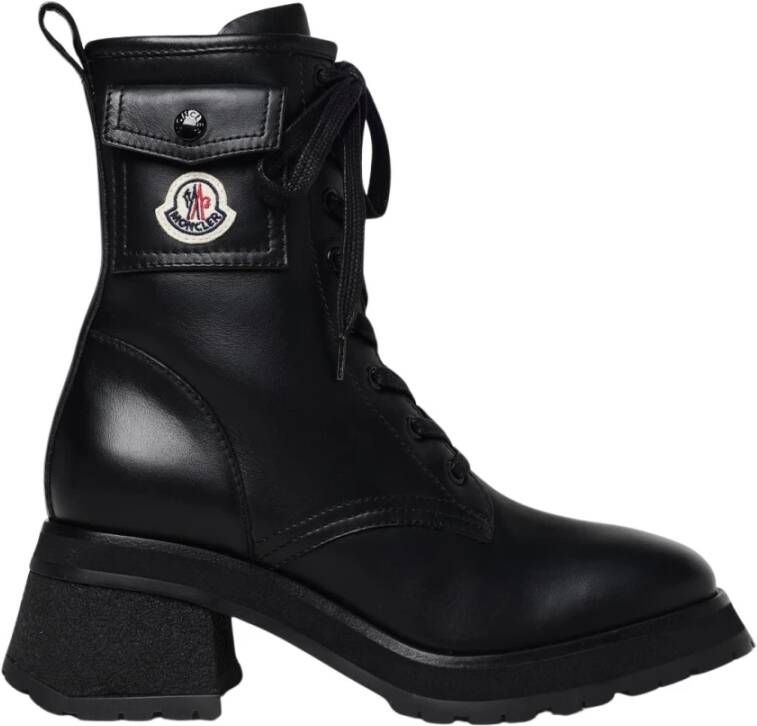 Moncler Zwarte LaceUp Enkellaarzen