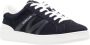 Moncler Zwarte Leren Lage Sneakers Zwart Heren - Thumbnail 1