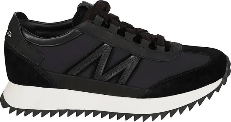 Moncler Zwarte Pacey Nylon Leren Sneakers