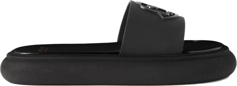 Moncler Teenslippers Sliders Black Dames