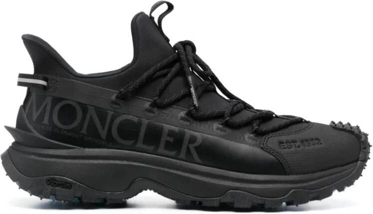 Moncler Zwarte Sneakers met Polyamide Bovenwerk