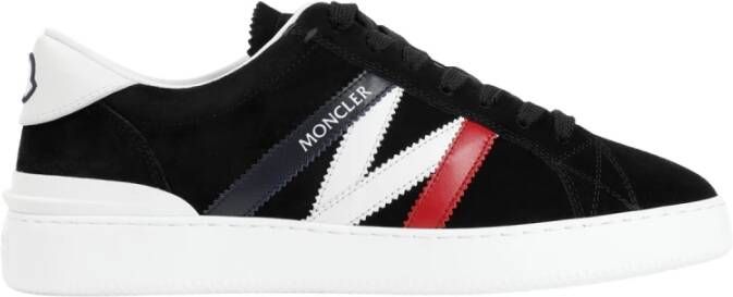 Moncler Zwarte Suède Sneakers met M Monogram Multicolor Heren