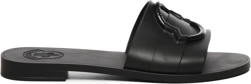 Moncler Zwarte TPU Sandalen met 3D Logo