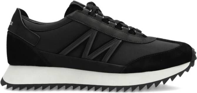 Moncler Zwarte Veterschoenen met Logo Patch