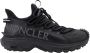 Moncler Zwarte Veterschoenen Tricolor Detail Black Dames - Thumbnail 1