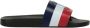 Moncler Zwarte Zwembad Slippers met Tricolor Band Black - Thumbnail 1