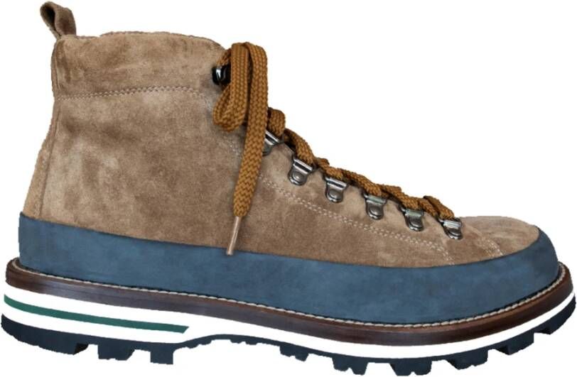 Monpiz Suede Gommata Safari Stijl Sneakers Brown Heren