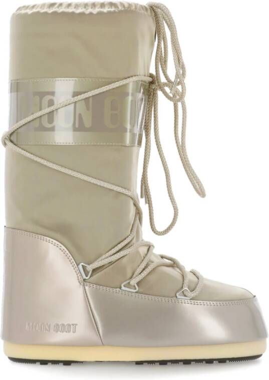 moon boot Beige Waterdichte Stoffen Laarzen voor Vrouwen Beige Dames