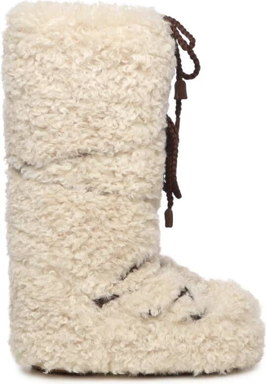 Moon Boot Beige Winterlaarzen met Kruisveter - Foto 2