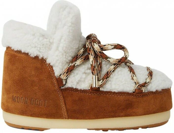 Moon boot Shearling Icon Pump in Whisky Off White Brown Dames