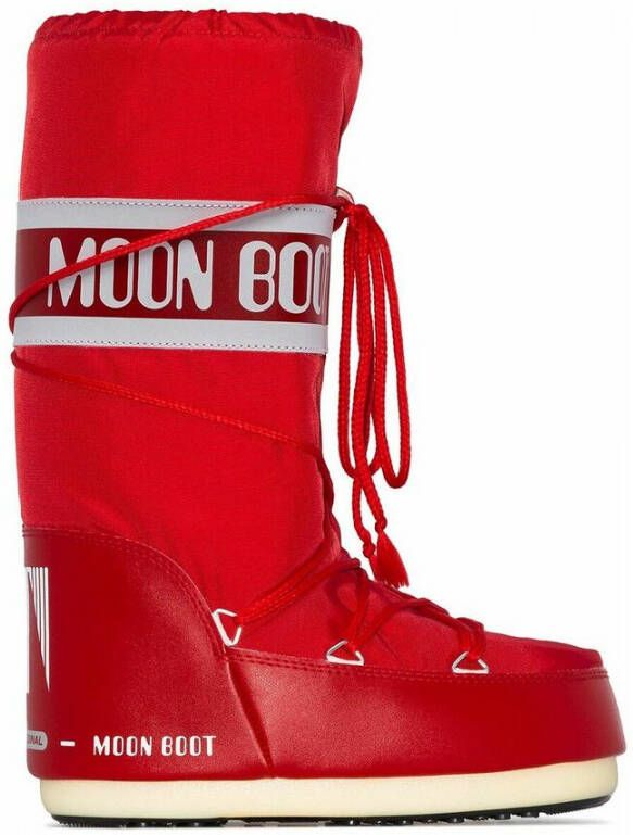 MOON BOOT Snowboots Mb Icon Nylon Maat: 35 38 Materiaal: Textiel Kleur: Rood - Foto 3
