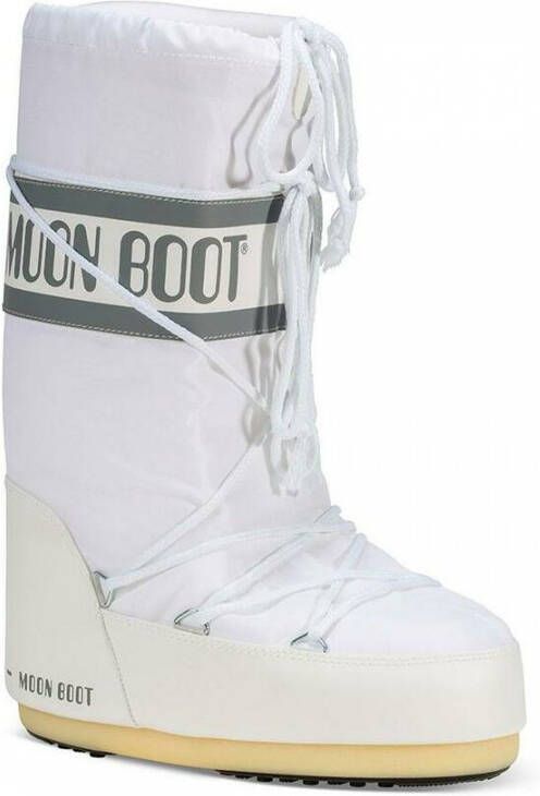 Moon boot Waterdichte witte stoffen laarzen met trekkoord Wit Dames - Foto 6