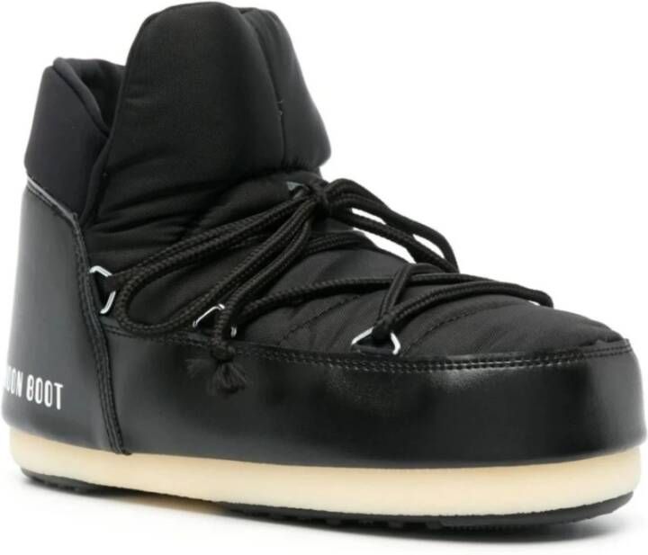 Moon boot Zwarte Nylon Enkellaarzen met Isolerende Padding Black Heren - Foto 3